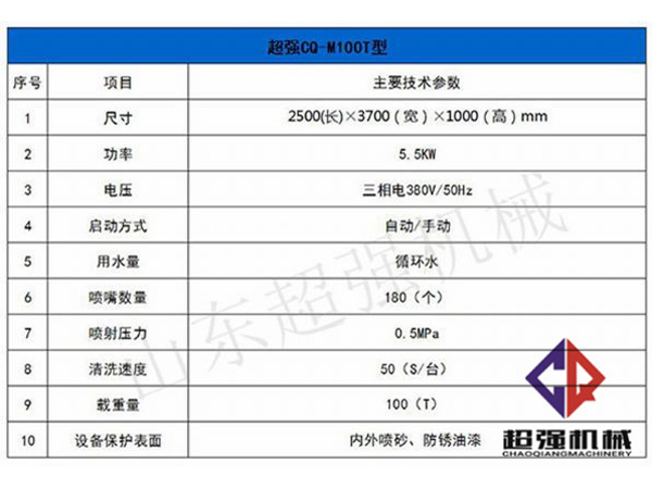 超强100T工程洗车机